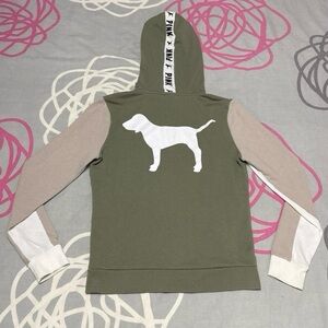 Victoria’s Secret PINK Colorblock Zip-Up Hoodie